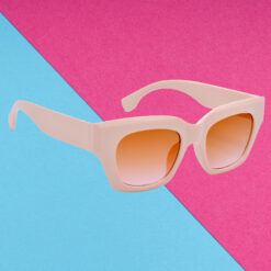 Hrinkar Brown, Clear Lens Peach Frame UV Protection Glasses For Women & Girls - HRS587-PCH