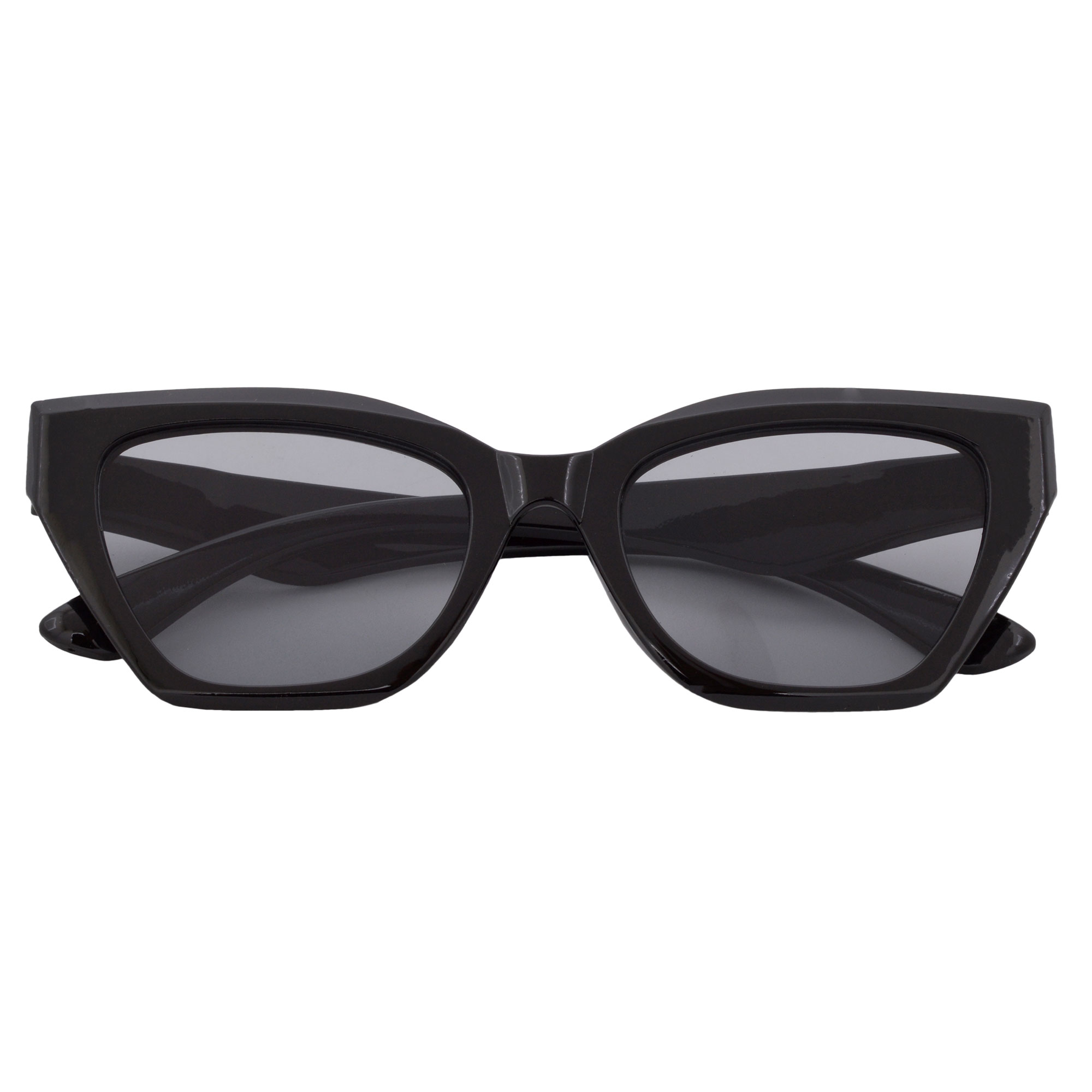Lightweight Black Cat-Eye Sunglasses