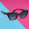 Hrinkar Cat-Eye Sunglasses for Girls Black Frame HRS589-BK-GRY