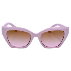 Peach Cat-Eye Sunglasses with Brown Gradient Lenses