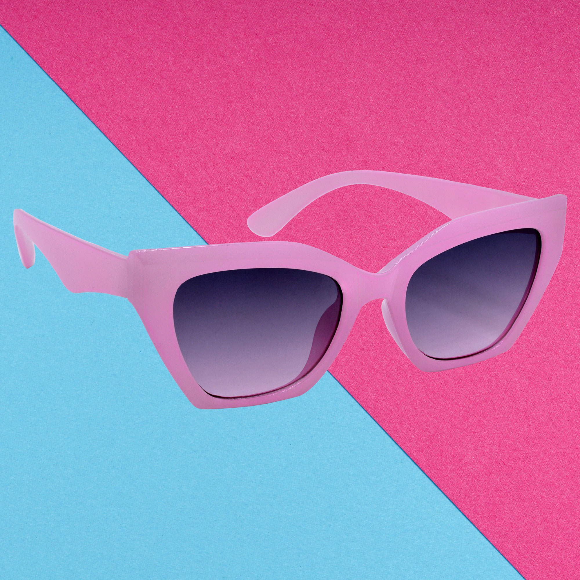 Hrinkar Cat-Eye Trendy Sunglasses for Women Pink Frame HRS589-PNK-GRY