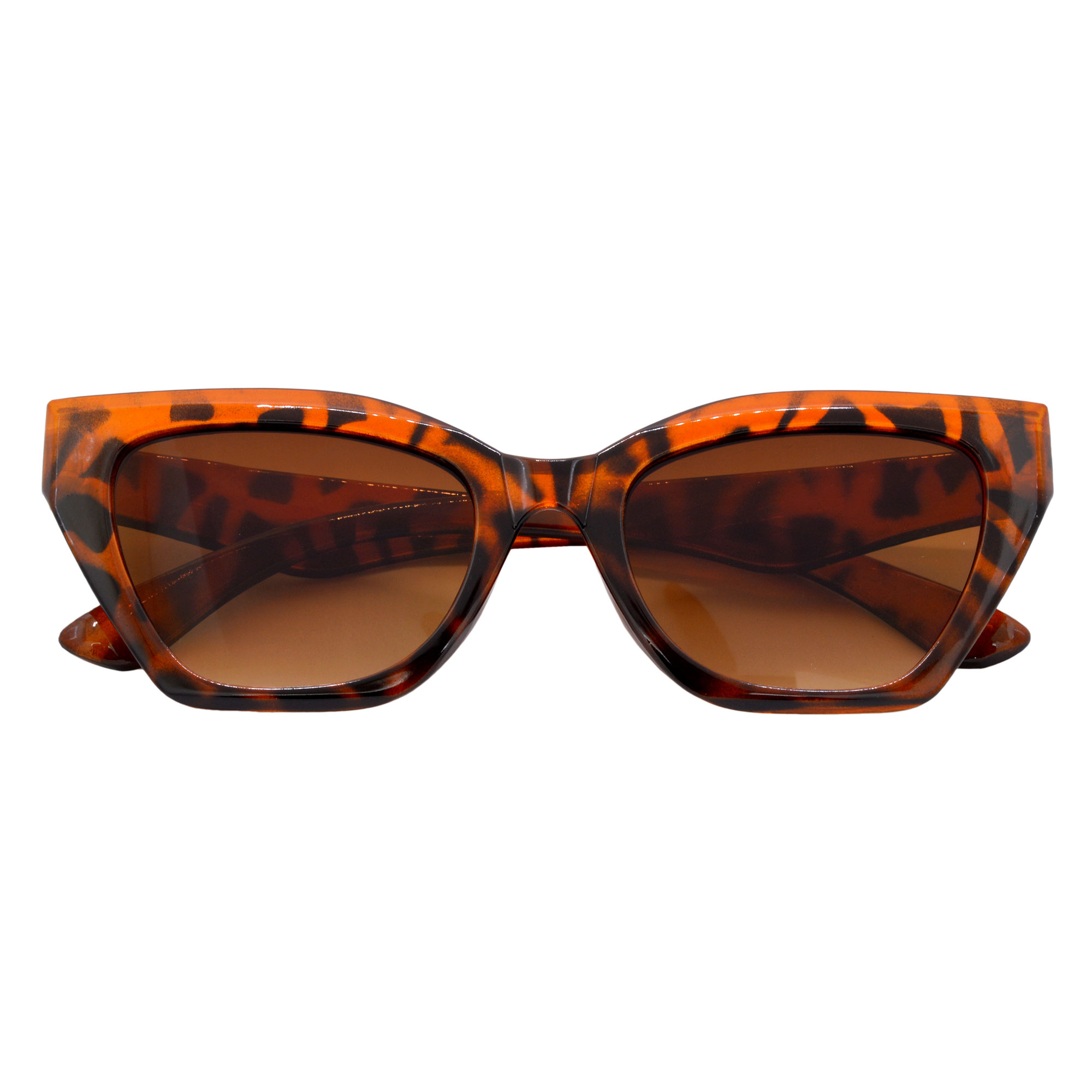 Lightweight Brown Cat-Eye Sunglasses