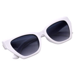Lightweight White Cat-Eye Sunglasses