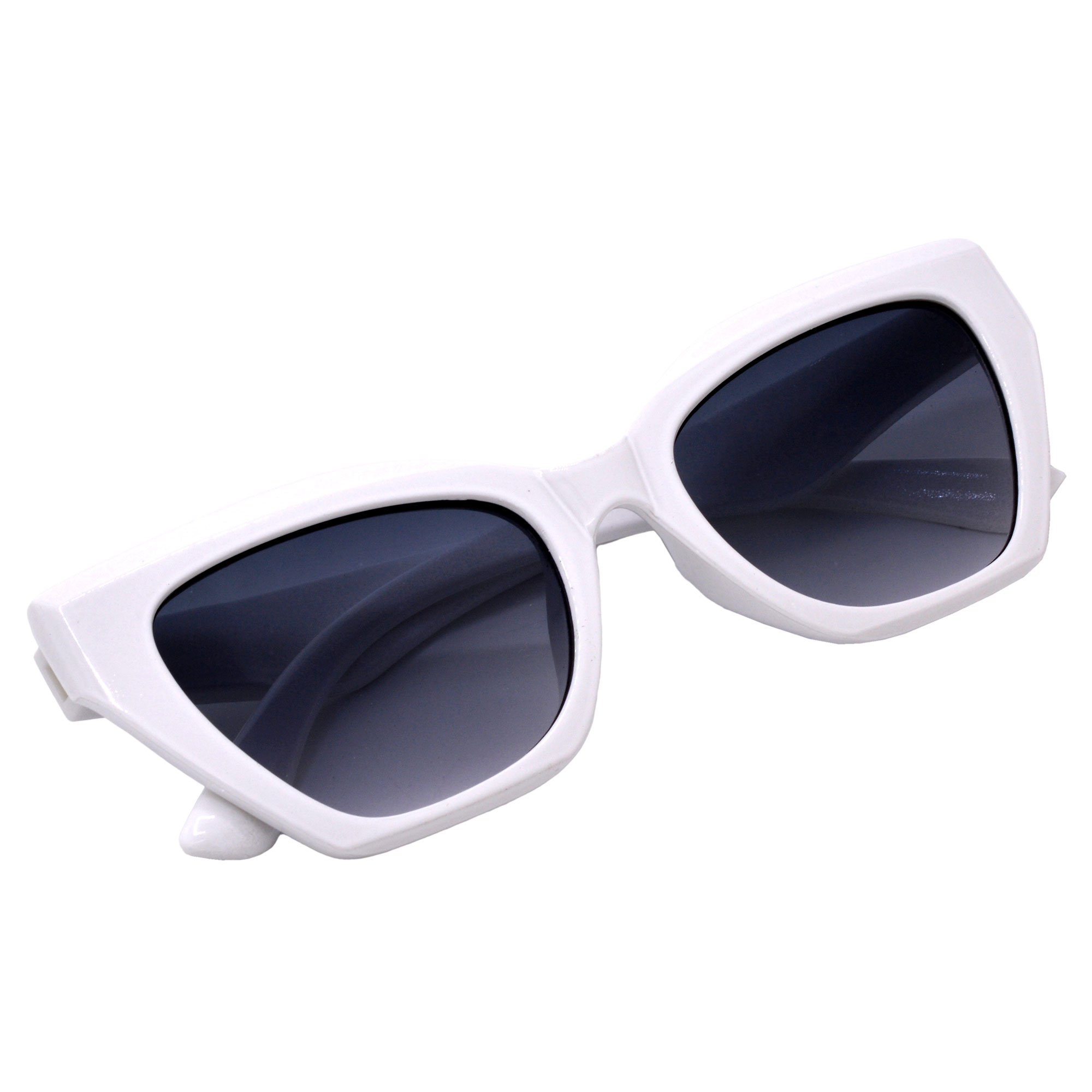 Lightweight White Cat-Eye Sunglasses