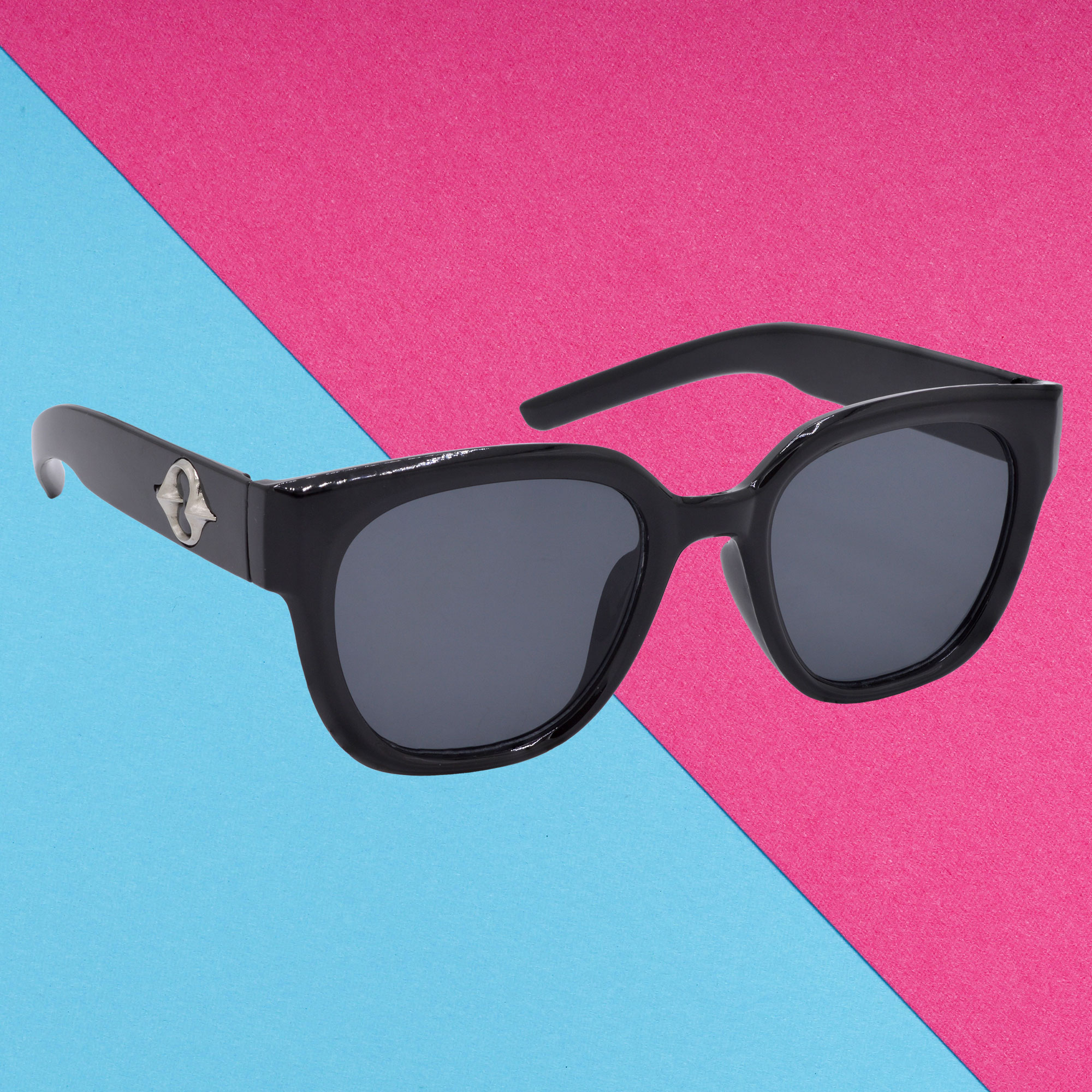 Hrinkar Black Lens Black Frame UV Protection Glasses For Women & Girls - HRS590-BK-BK