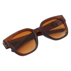 Lightweight Brown Round Sunglasses for Girls