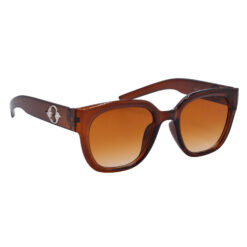 Hrinkar Brown Gradient Round Sunglasses