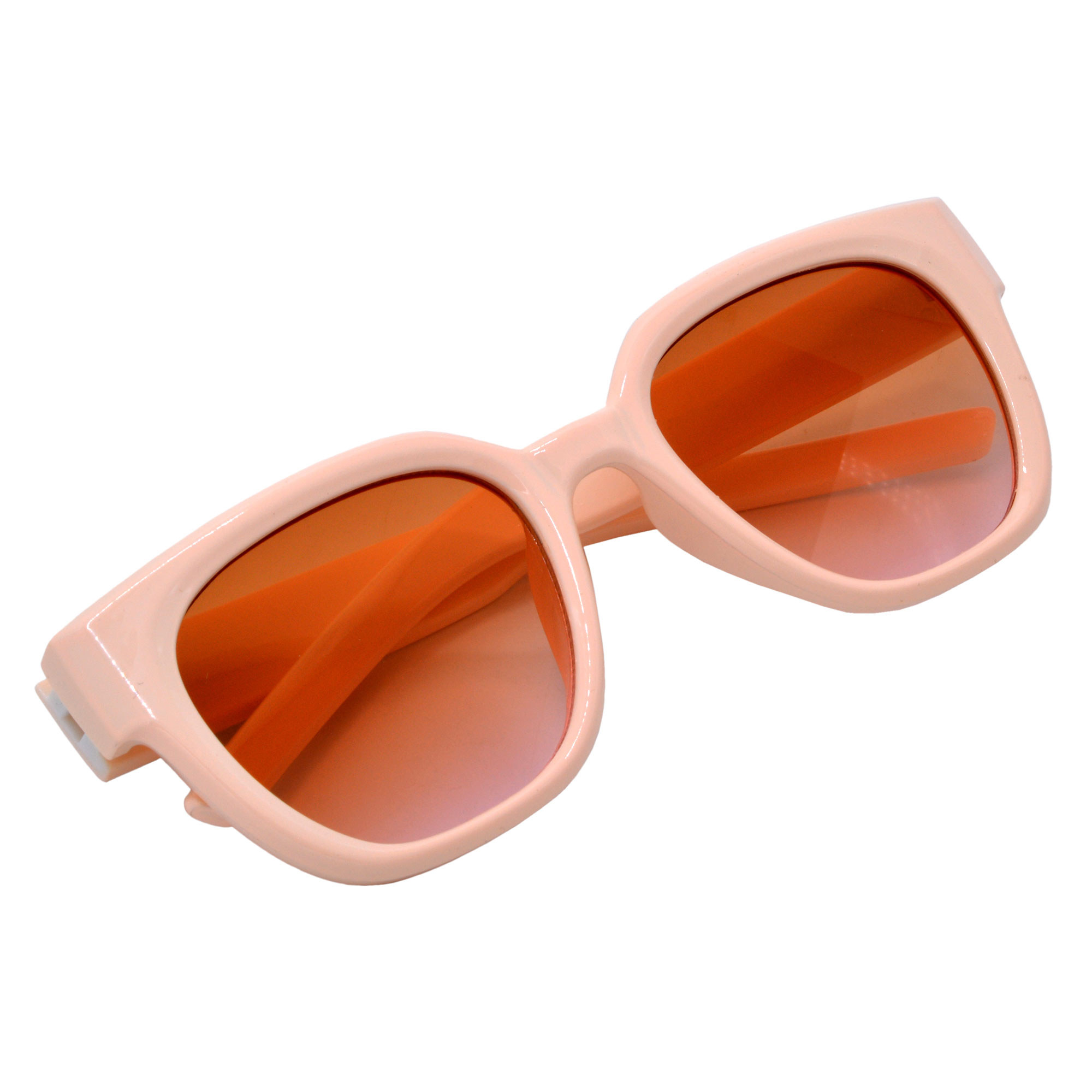 Lightweight Peach Round Sunglasses for Women