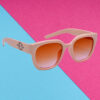 Hrinkar Round Stylish Sunglasses for Women Peach Frame HRS590-PCH-BWN