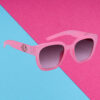 Hrinkar Round Trendy Sunglasses for Women Pink Frame HRS590-PNK-GRY
