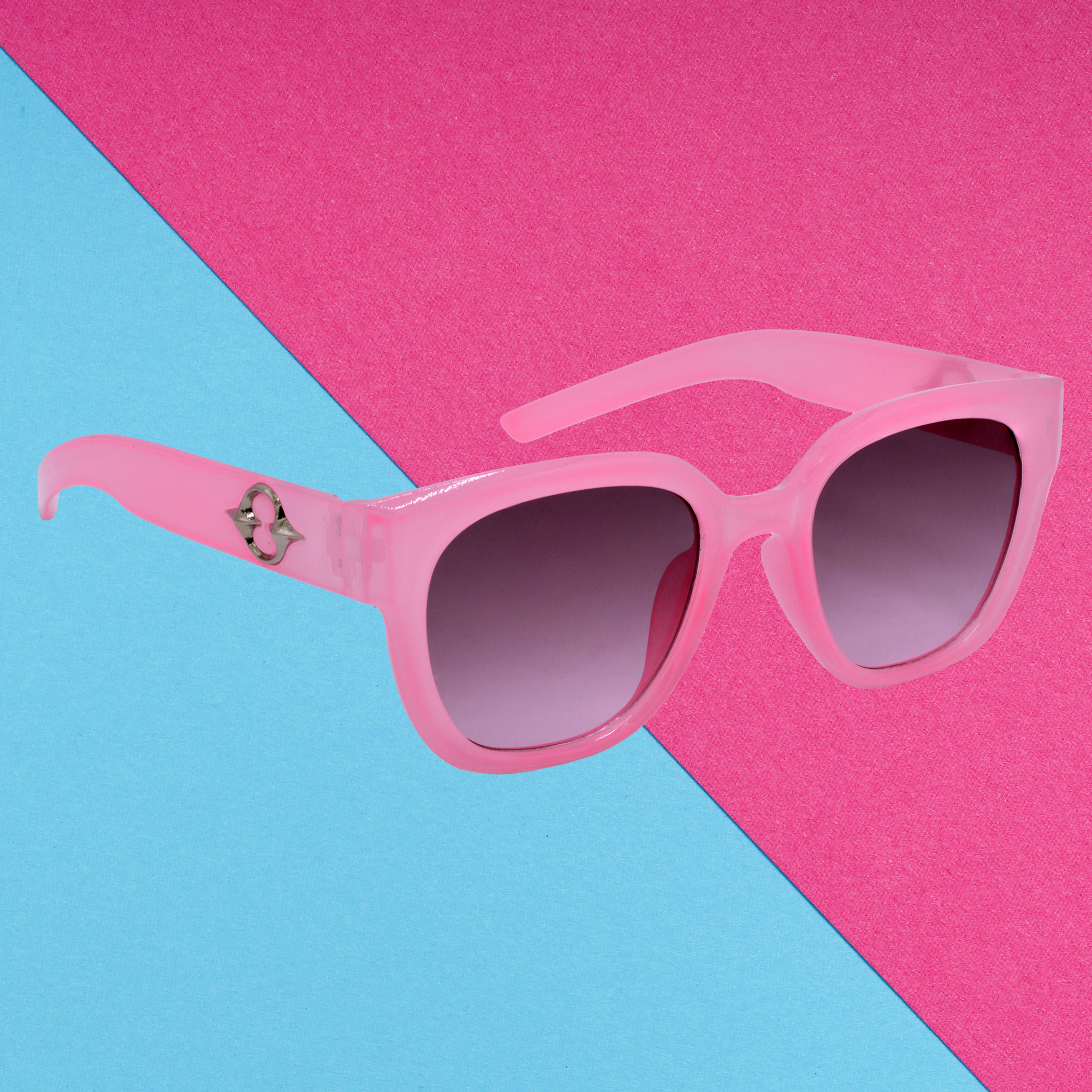 Hrinkar Round Trendy Sunglasses for Women Pink Frame HRS590-PNK-GRY