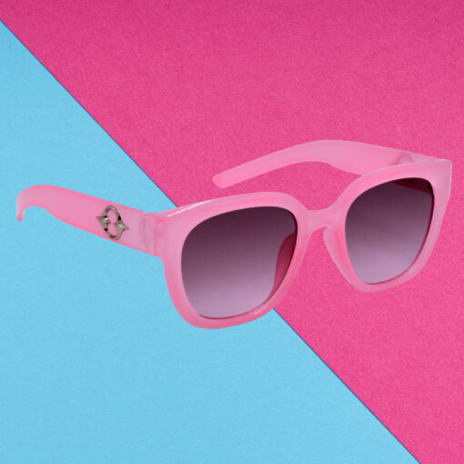 Hrinkar Grey, Clear Lens Pink Frame UV Protection Glasses For Women & Girls - HRS590-PNK-GRY
