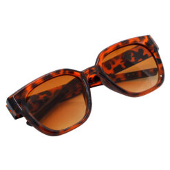 Lightweight Brown Round Sunglasses for Women