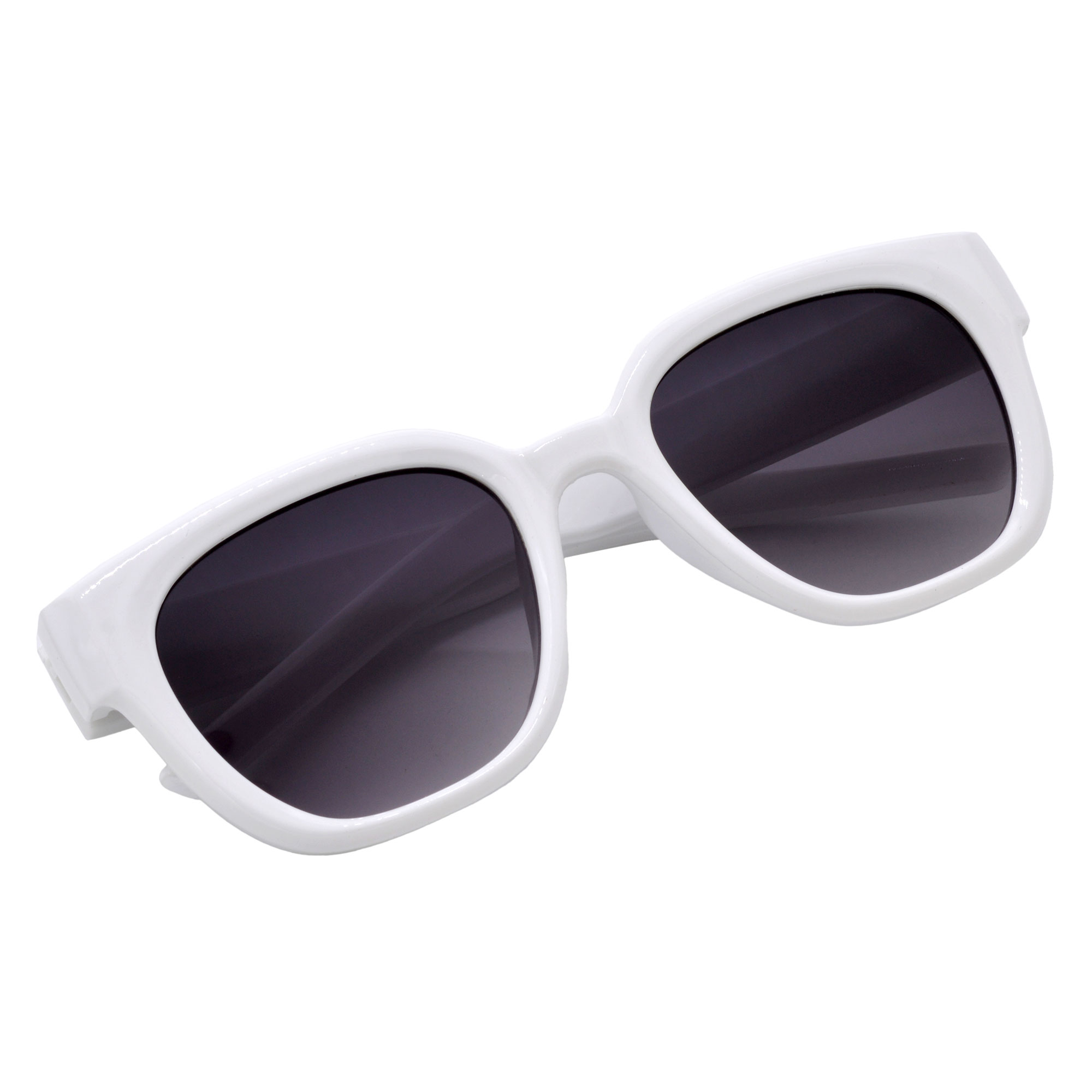 Lightweight White Round Sunglasses for Women
