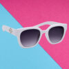Hrinkar Clear, Grey Lens White Frame UV Protection Glasses For Women & Girls - HRS590-WT-GRY
