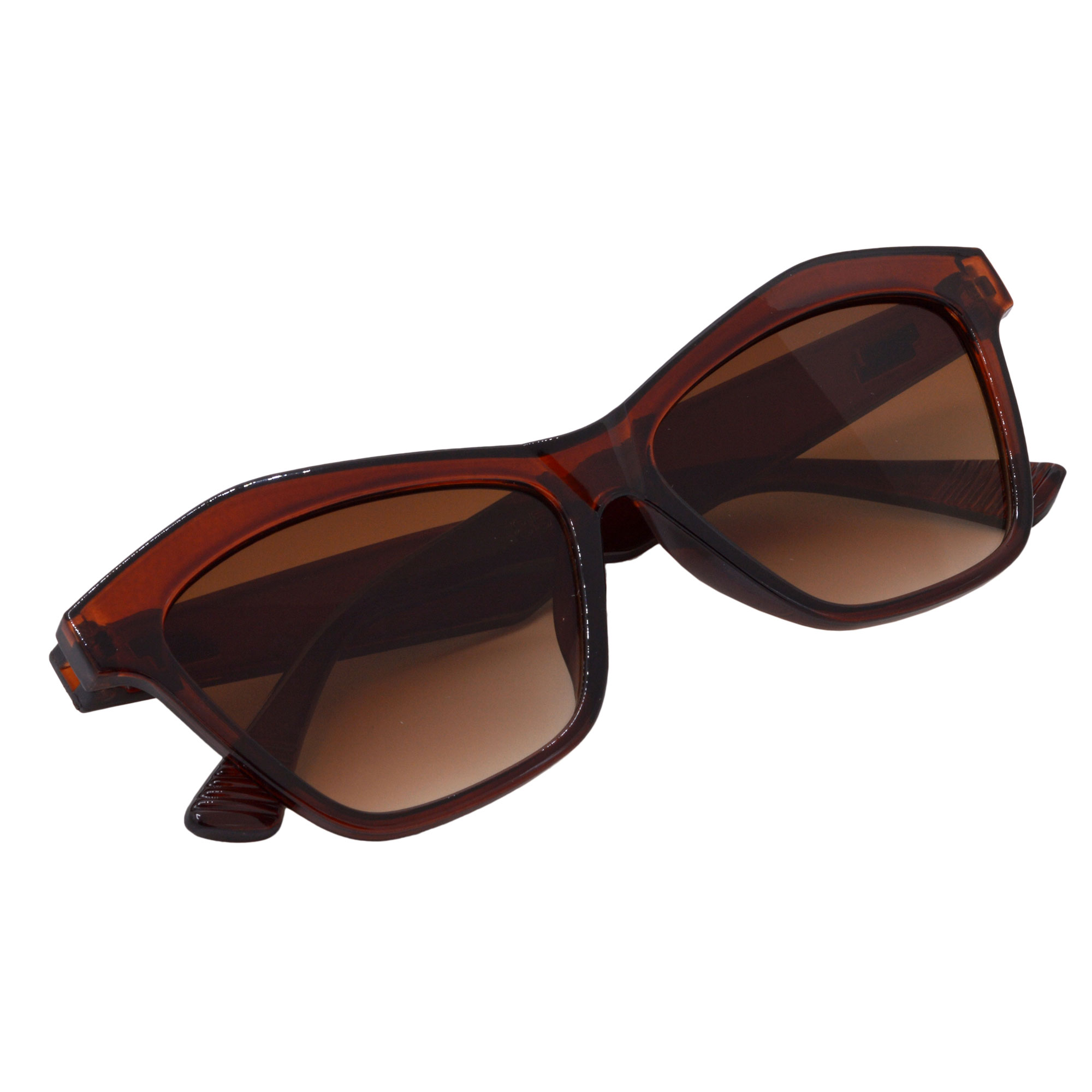 Lightweight Brown Cat-Eye Sunglasses for Women