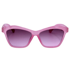 Pink Cat-Eye Sunglasses with Clear Grey Gradient Lenses