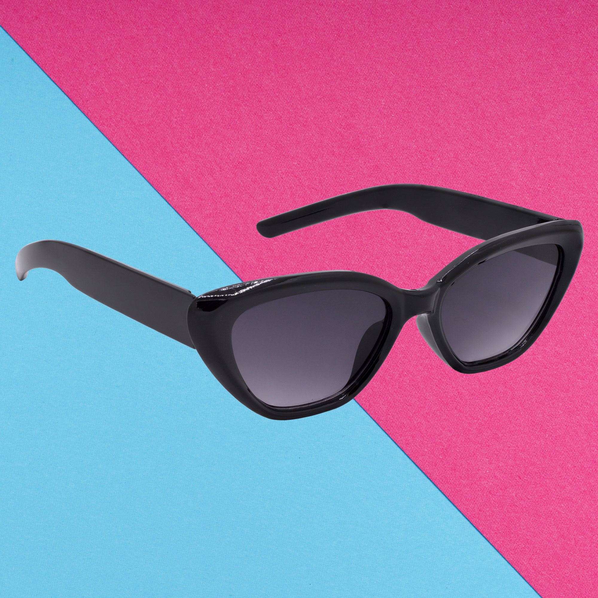 Hrinkar Cat-Eye Sunglasses for Women Black Frame HRS592-BK-GRY