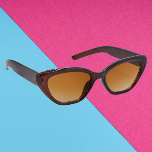Hrinkar Cat-Eye Sunglasses for Girls Brown Frame HRS592-BWN-BWN