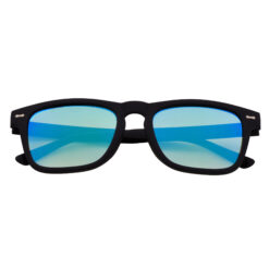 Stylish Black Frame Blue Mirror Sunglasses