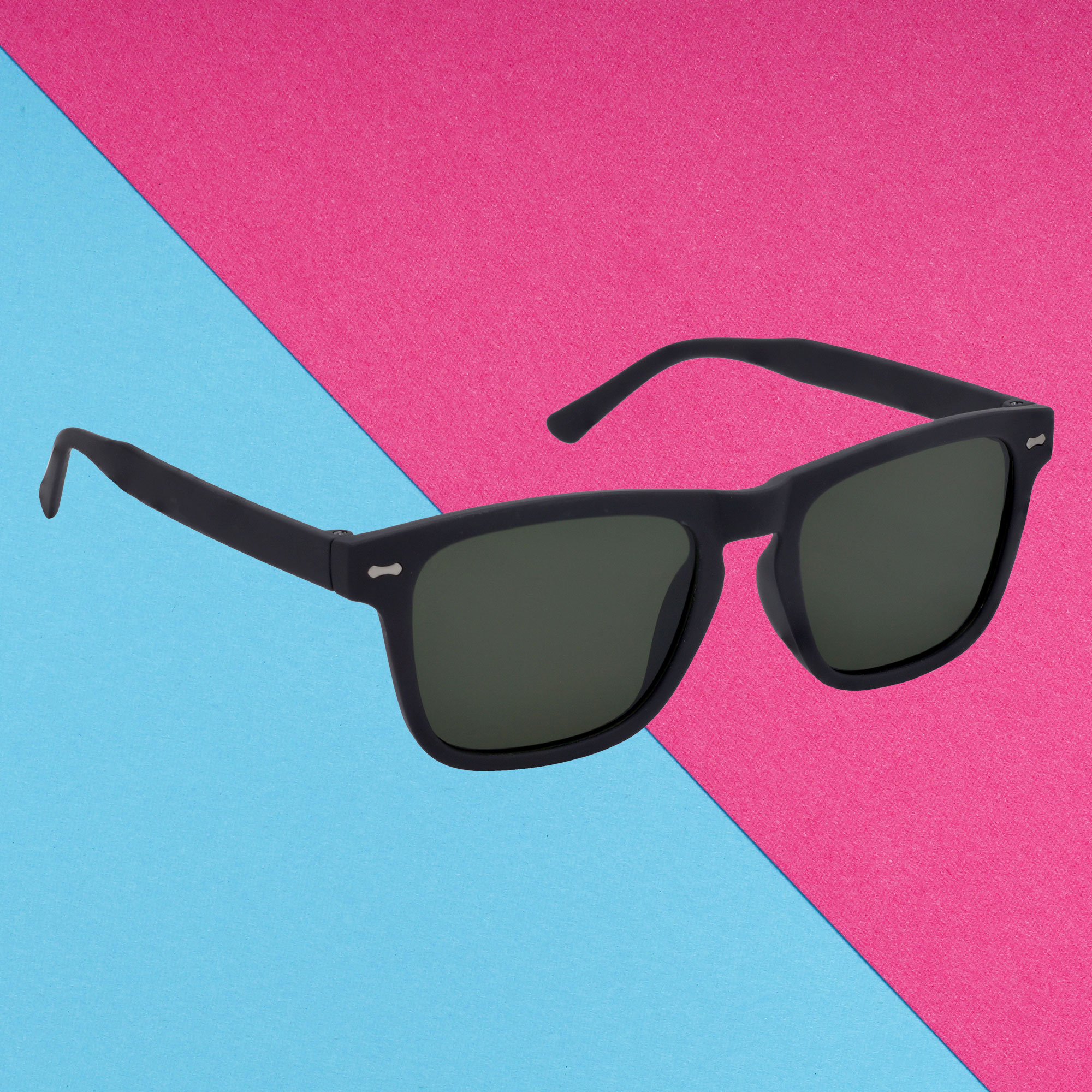 Hrinkar Green Lens Black Frame UV Protection Glasses For Women & Girls - HRS593-BK-GRN