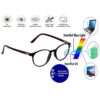 Hrinkar Zero Power Anti-Glare and Blue Ray Cut Computer Glasses for Eye Protection from Laptop and Mobile Screen | Brown and Black | HBCT-FRM-BK-BWN-14