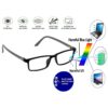 Hrinkar Eye Protection Glass for Computer Black Grey Rectangle Frame