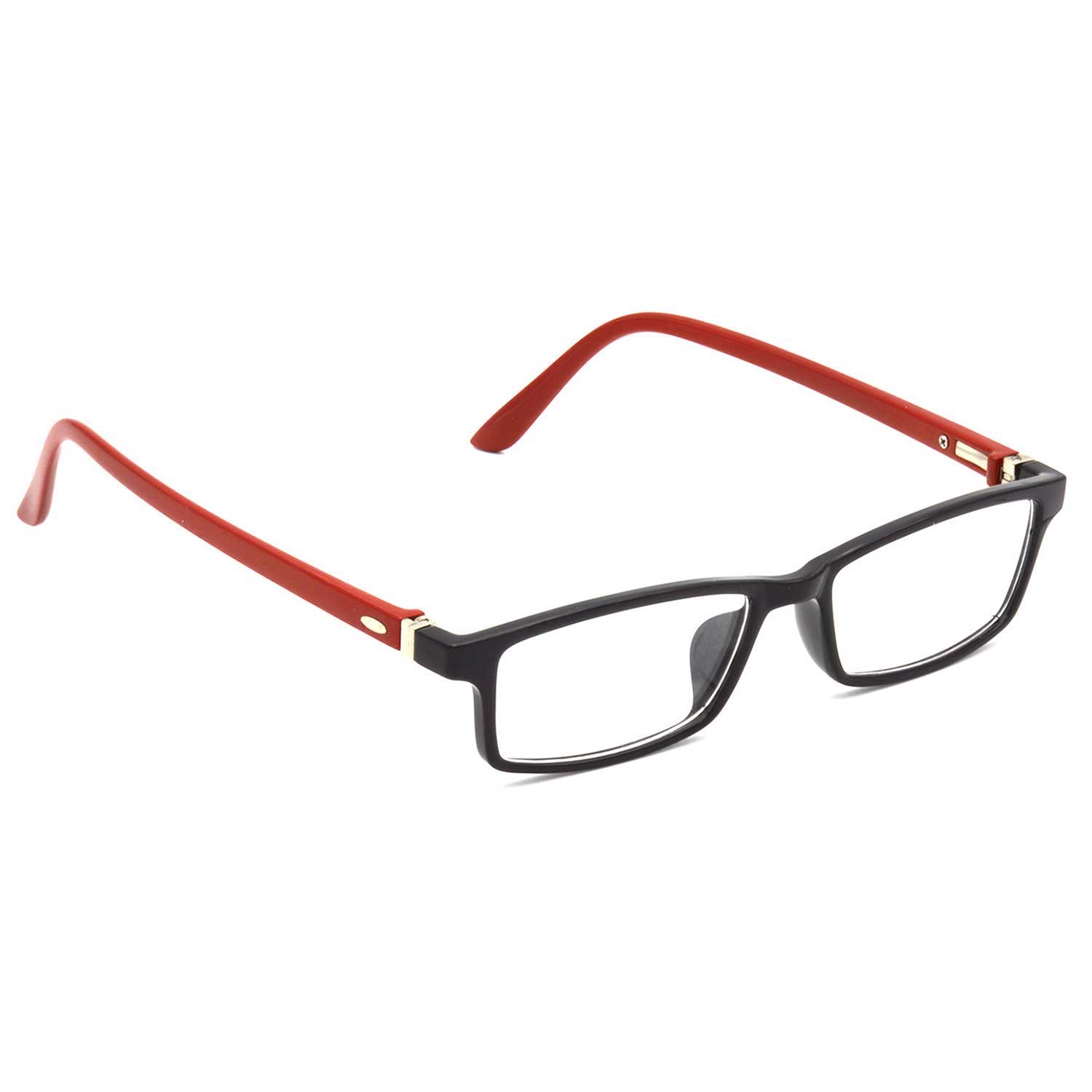 Hrinkar Zero Power Anti-Glare and Blue Ray Cut Computer Glasses for Eye Protection from Laptop and Mobile Screen | Red and Black | HBCT-FRM-BK-RD-12 - Image 2