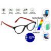 Hrinkar Stylish Computer Glasses Red Black Cat Eye Frame