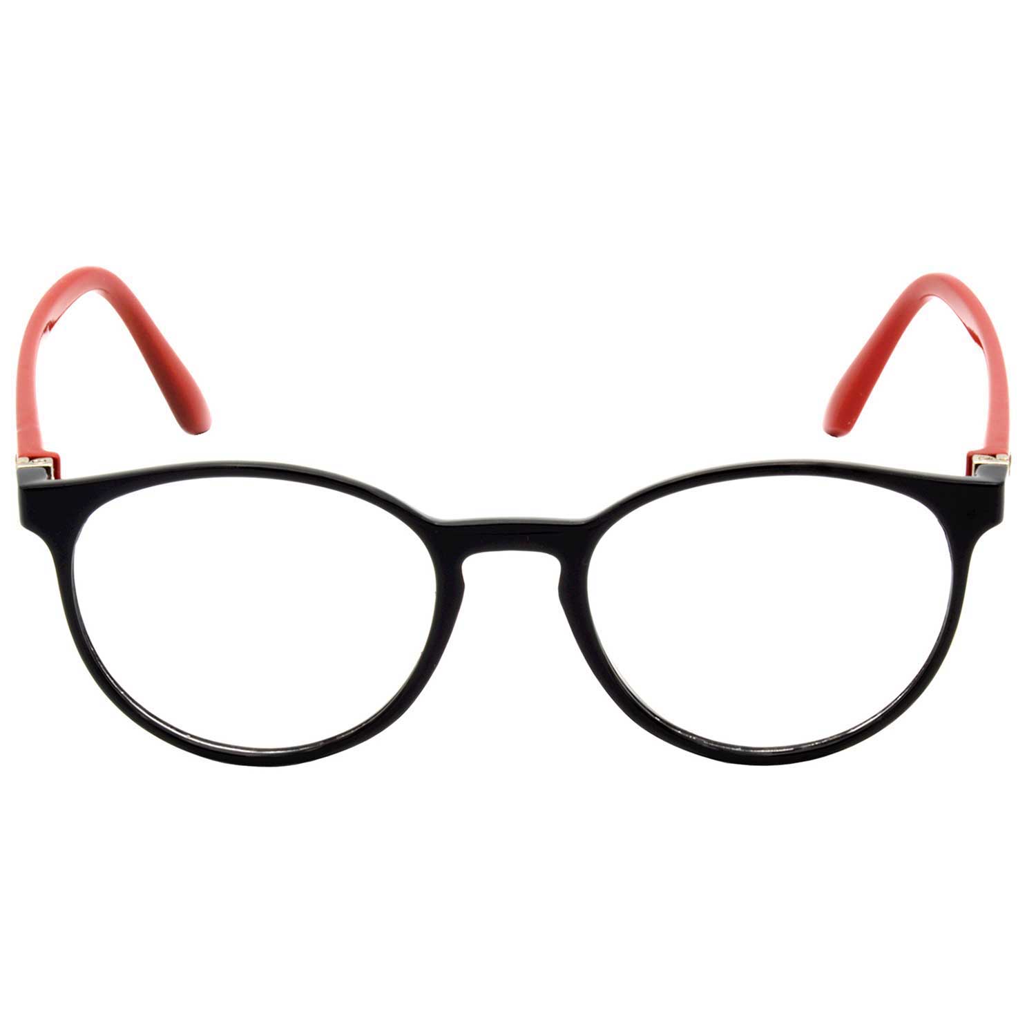 Hrinkar Zero Power Anti-Glare and Blue Ray Cut Computer Glasses for Eye Protection from Laptop and Mobile Screen | Red and Black | HBCT-FRM-BK-RD-14 - Image 3