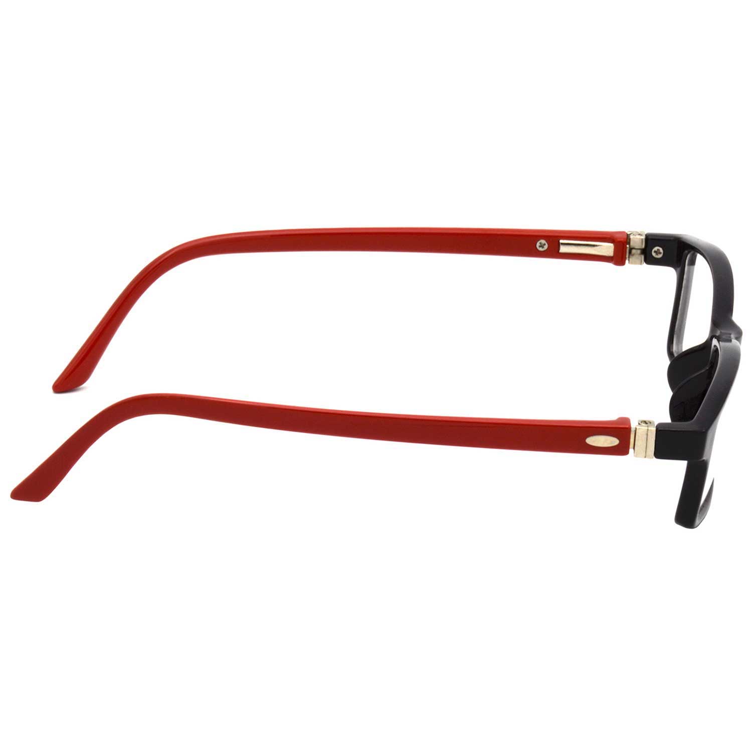 Hrinkar Zero Power Anti-Glare and Blue Ray Cut Computer Glasses for Eye Protection from Laptop and Mobile Screen | Red and Black | HBCT-FRM-BK-RD-18 - Image 4