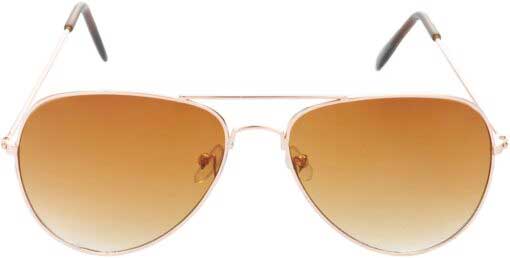 Air Strike Brown Lens Gold Frame Pilot Stylish Sunglasses For Men Women Boys Girls - extra 1