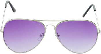 Air Strike Violet Lens Silver Frame Pilot Stylish For Sunglasses Men Women Boys Girls - extra 1