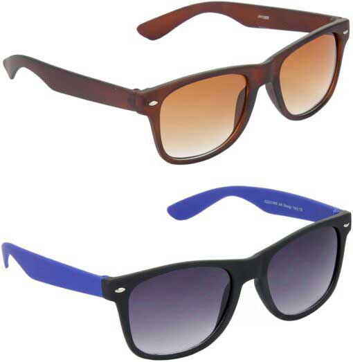 Air Strike Brown Lens Brown Frame Rectangular Stylish For Sunglasses Men Women Boys Girls