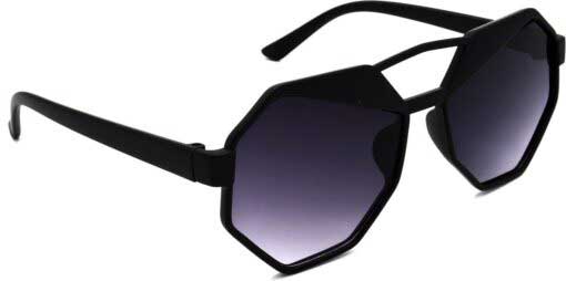 Air Strike Grey Lens Black Frame Round Sunglass Stylish For Sunglasses Men Women Boys Girls