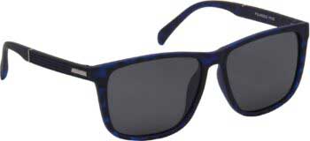Air Strike Grey Lens Blue Frame Rectangular Stylish Polarized Sunglasses For Women & Girls