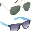 Air Strike Grey Lens Gold Frame Pilot Stylish Sunglasses For Men Women Boys Girls