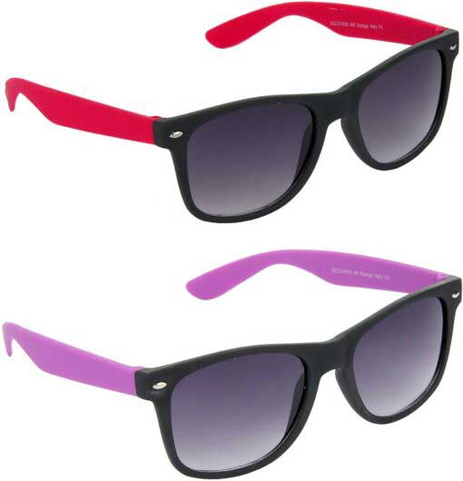 Air Strike Grey Lens Black Frame Rectangular Stylish Sunglasses For Men Women Boys Girls